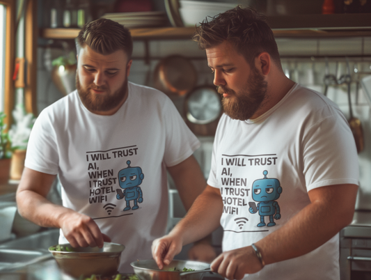 I Will Trust AI, When I Trust Hotel Wifi.  Unisex Tee