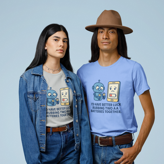 I'd Have Better Luck Rubbing Two AA Batteries Together.  Unisex Tee