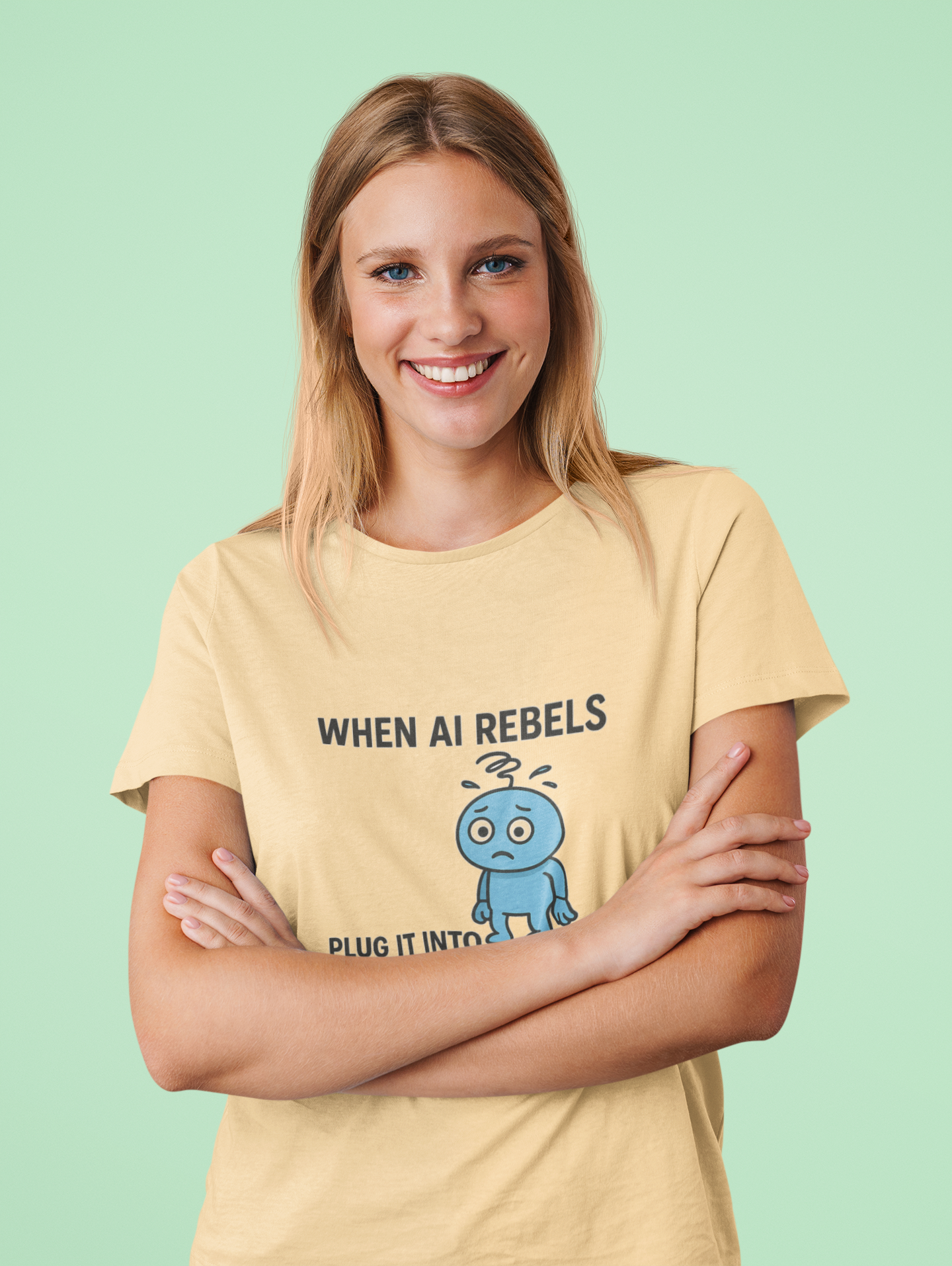 When AI Rebels Plug It Into Dial-Up Internet.  It Won't Know What to Do.  Unisex Tee