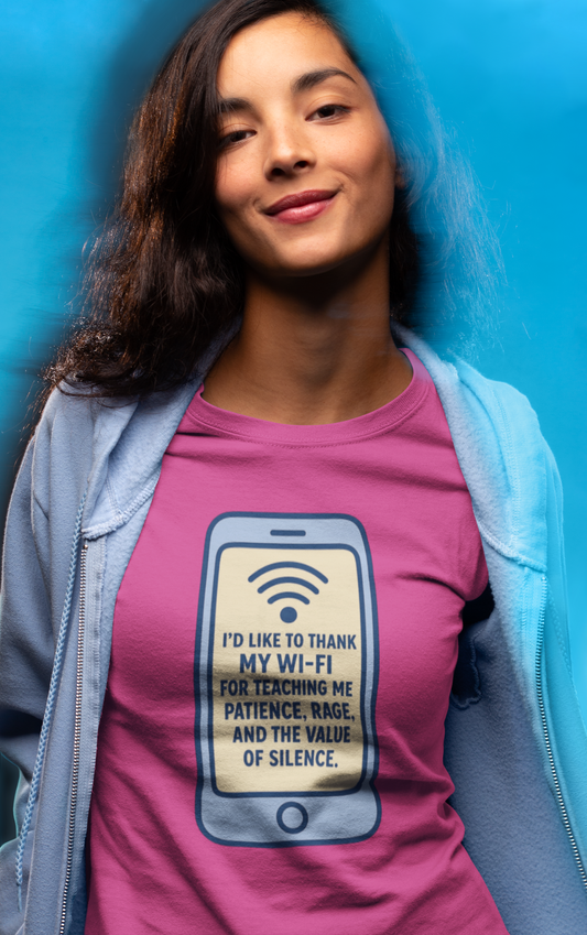 I'd Like To Thank My WI-FI...... Women’s basic softstyle t-shirt