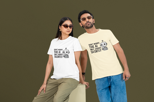 Don't Worry, The AI Only Judges Silently  Unisex Tee