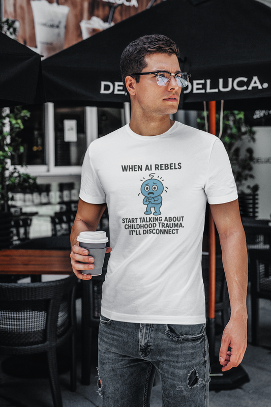 When AI Rebels Start Talking About Childhood Trauma.  It'll Disconnect.  Unisex Tee