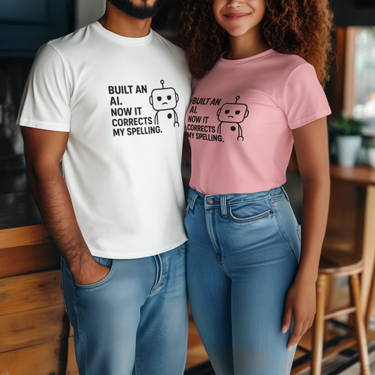 Built An AI.  Now It Corrects My Spelling.  Unisex Tee