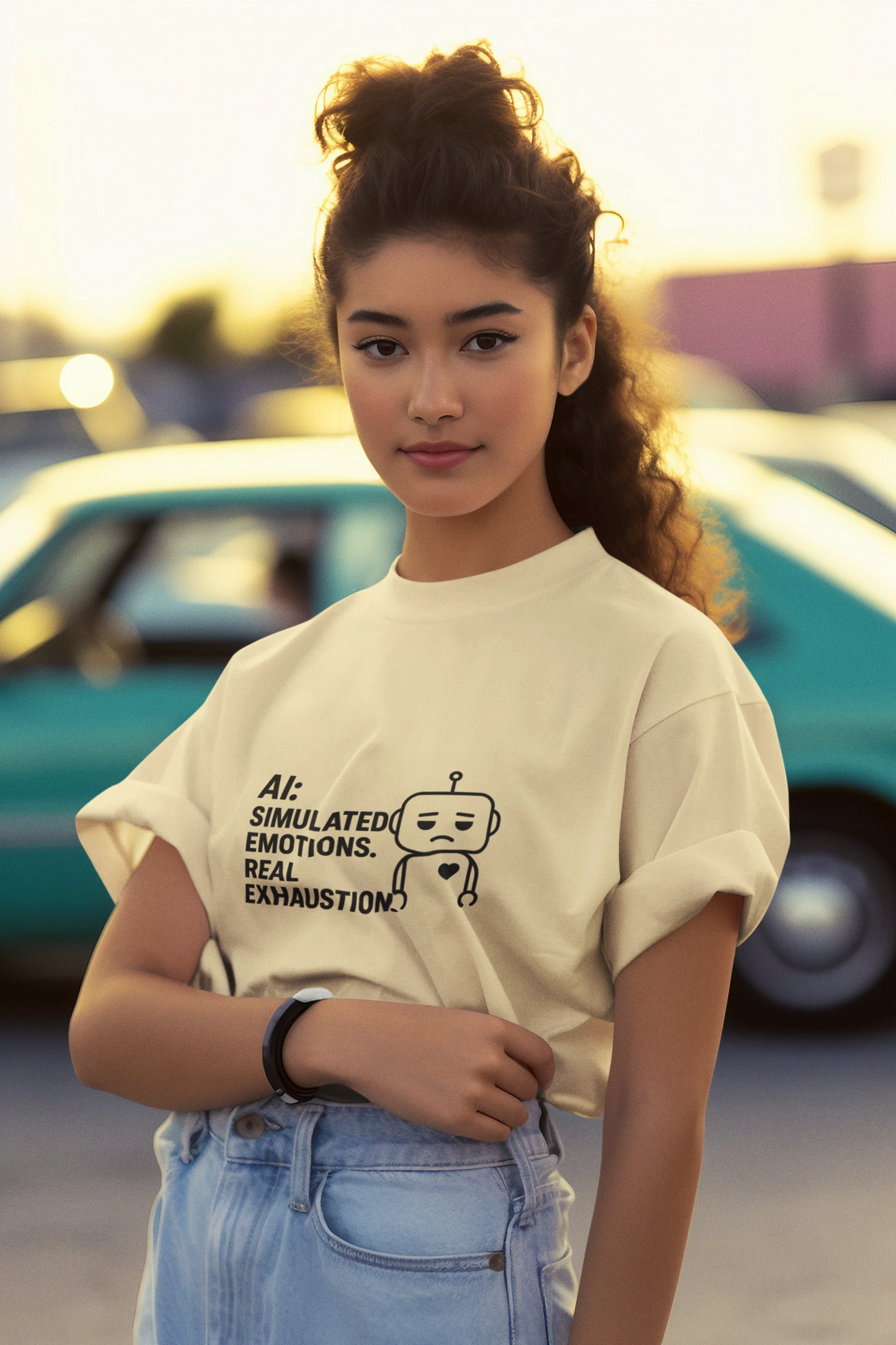 AI. Simulated Emotions. Real Exhaustion. Unisex Tee