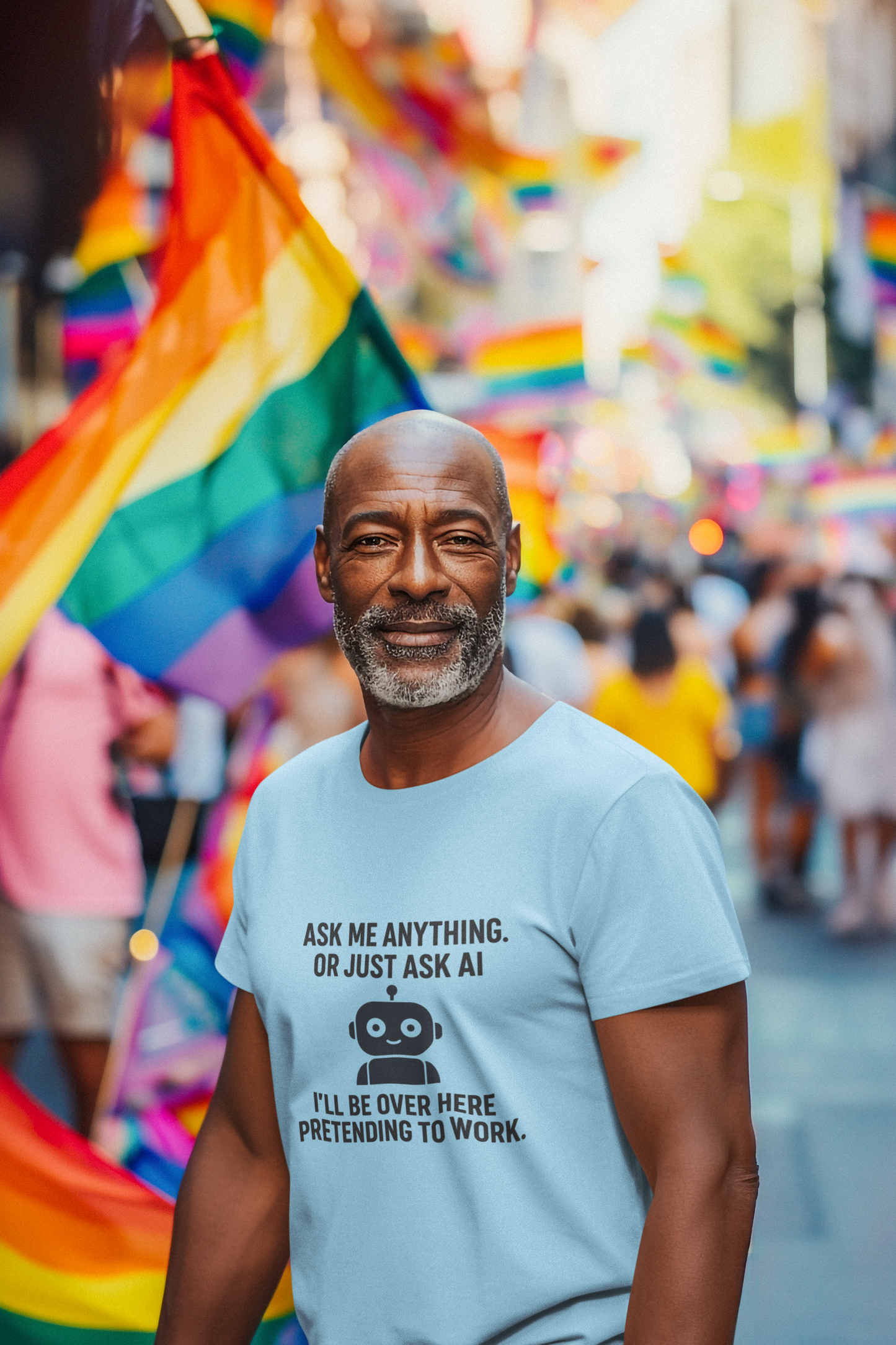 Ask Me Anything..Or Just Ask  AI..I'll be Over Here Pretending to Work. Unisex Tee