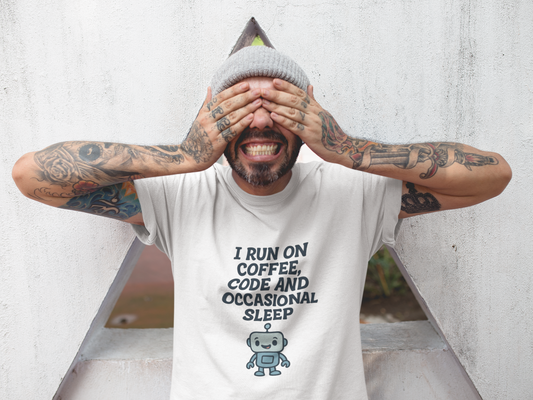 I Run On Coffee, Code, and Occasional Sleep.  Unisex Tee