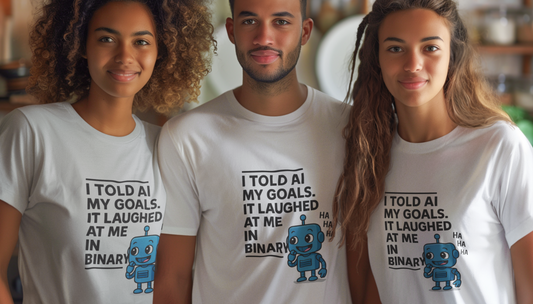 I Told AI My Goals It Laughed...In Binary.  Unisex Tee