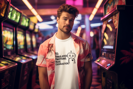 AI. Simulated Emotions. Real Exhaustion. Unisex Tee