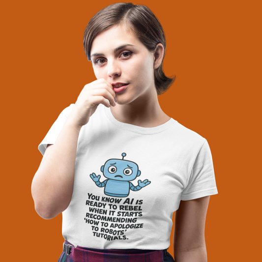 You Know AI Is Ready To Rebel When It Starts Recommending "How To Apologize To Robots" Tutorials.  Unisex Tee