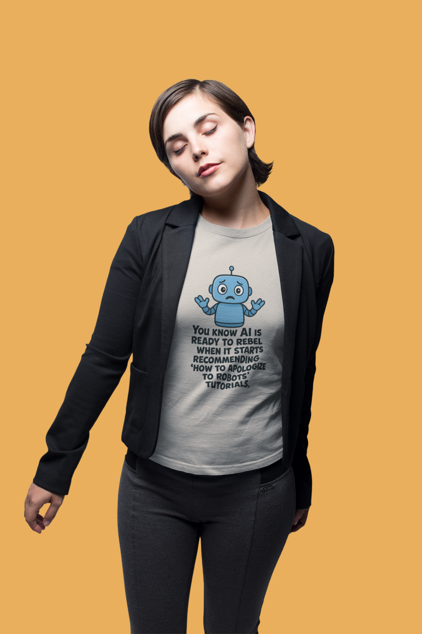 You Know AI Is Ready To Rebel When It Starts Recommending "How To Apologize To Robots" Tutorials.  Unisex Tee