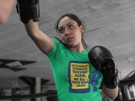 AutoCorrect Changed 'Ducking' Again. Women’s basic softstyle t-shirt